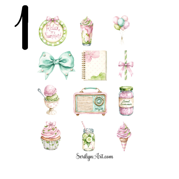 Summer Douceaur Sticker Sheet