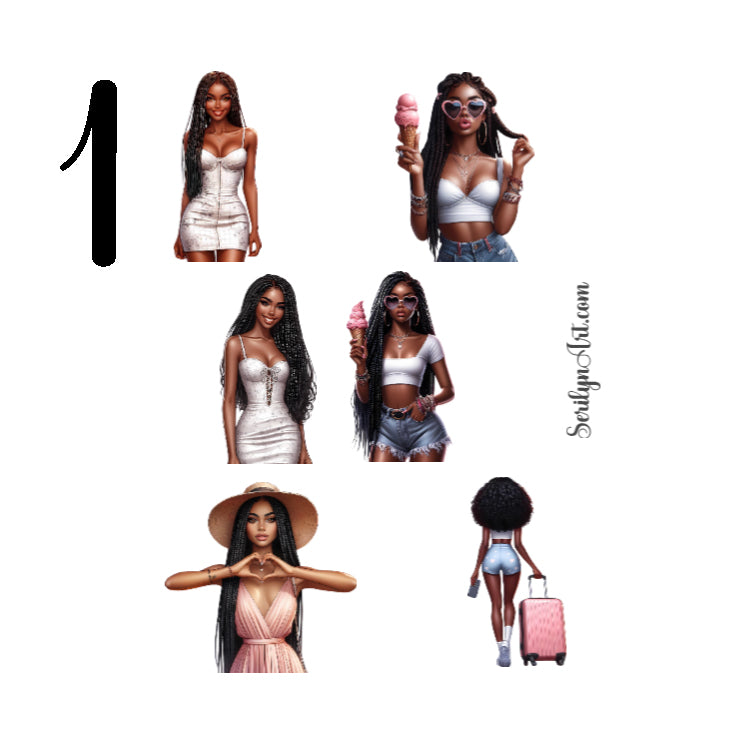 Summer Girls Sticker Sheet