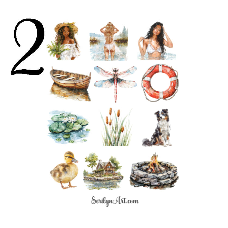 Summer Lake Sticker Sheet