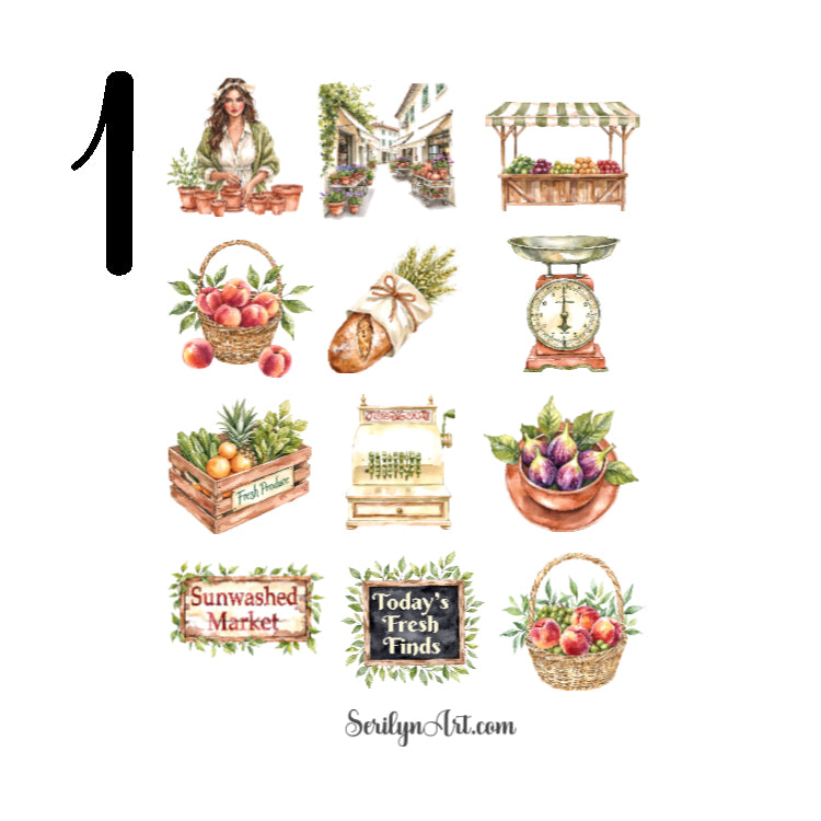 Summer Sunwashed Sticker Sheet