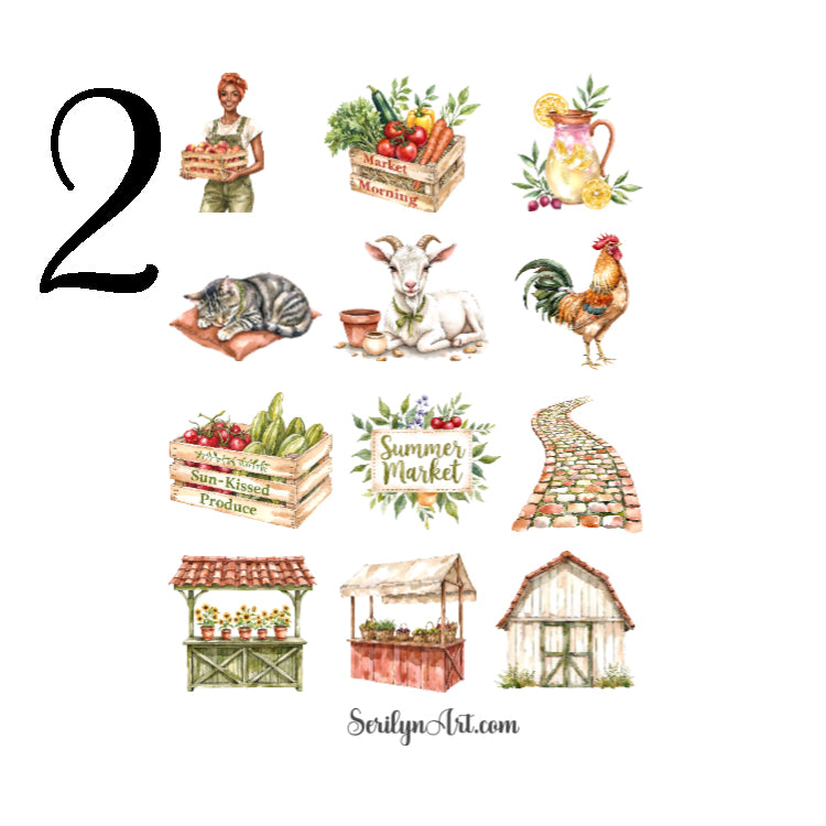 Summer Sunwashed Sticker Sheet