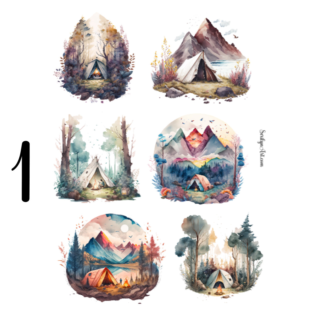 Summer Tents Sticker Sheet