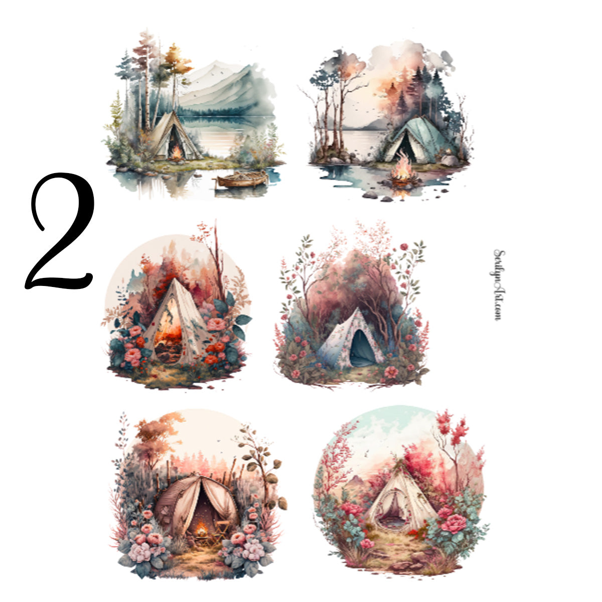 Summer Tents Sticker Sheet