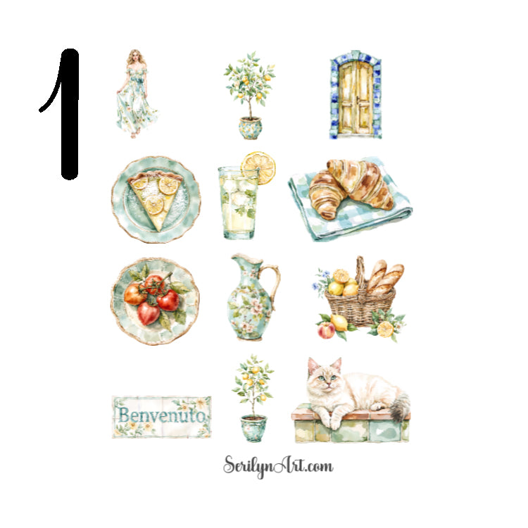 Summer in Italy Sticker Sheet