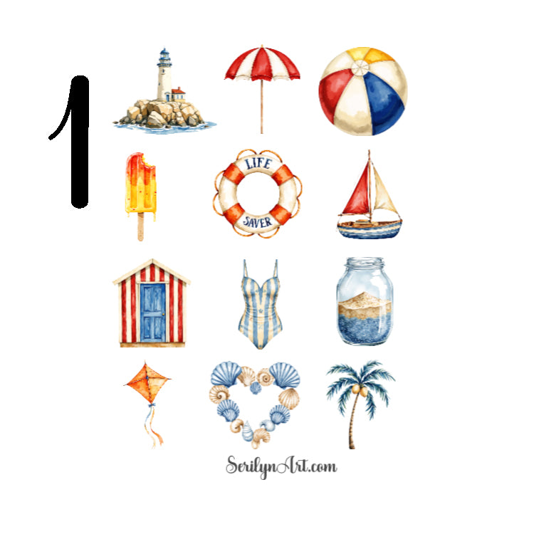 Summery Sticker Sheet