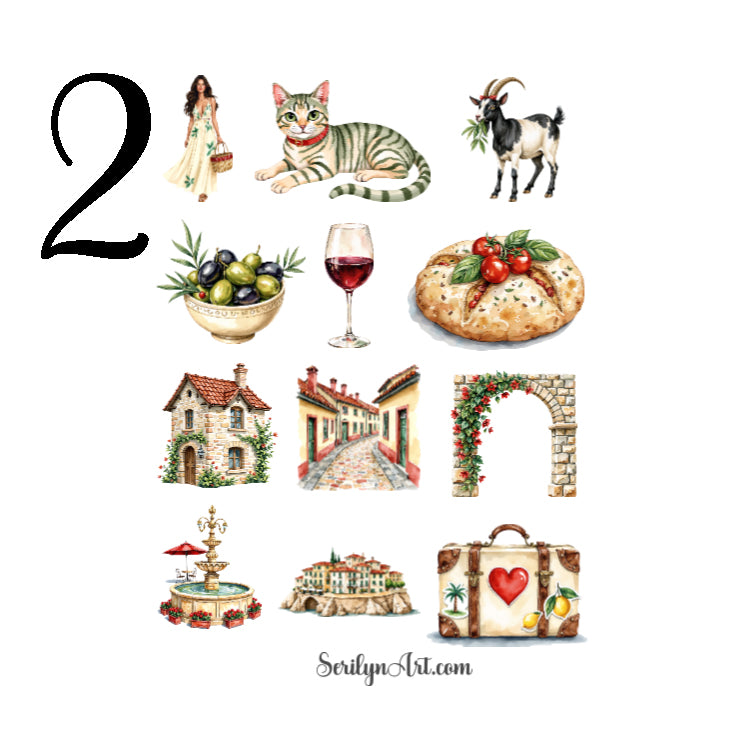 Sunny Sicily Sticker Sheet