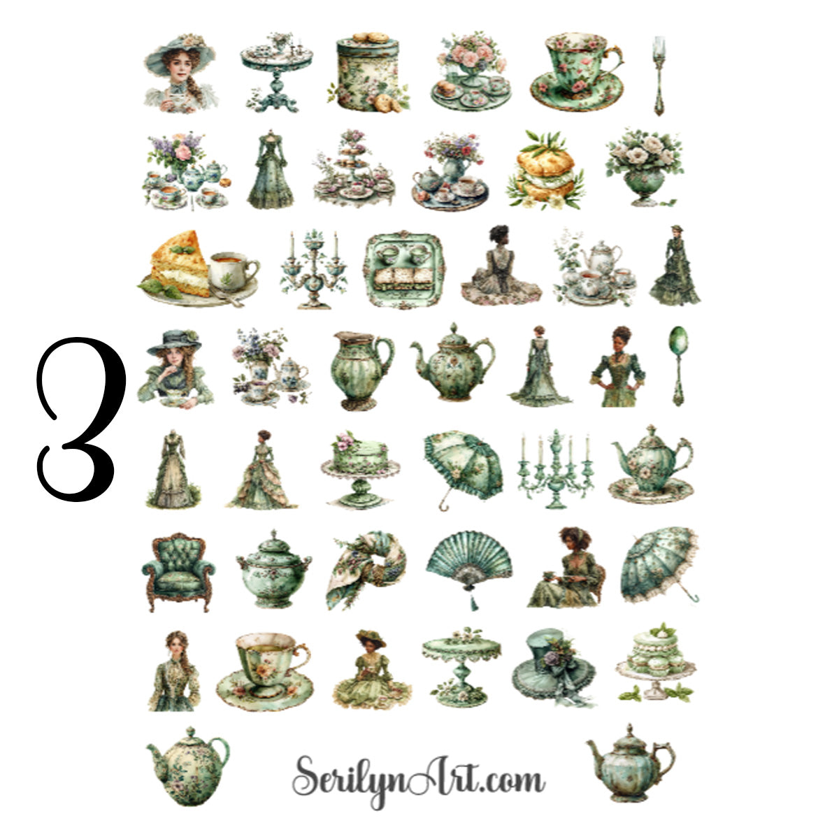 Tea Party Sticker Sheet