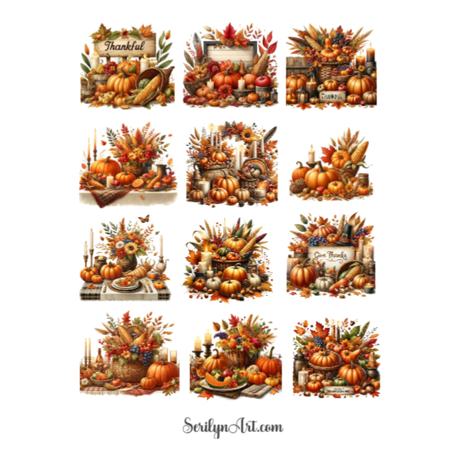 Thanksgiving Decor Sticker Sheet