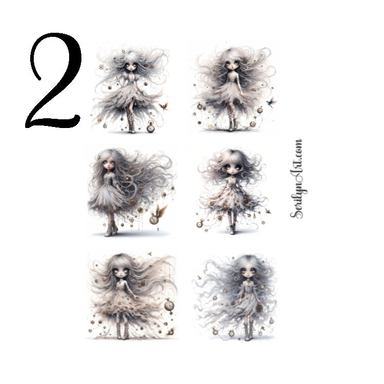 Timekeeper Doll Sticker Sheet