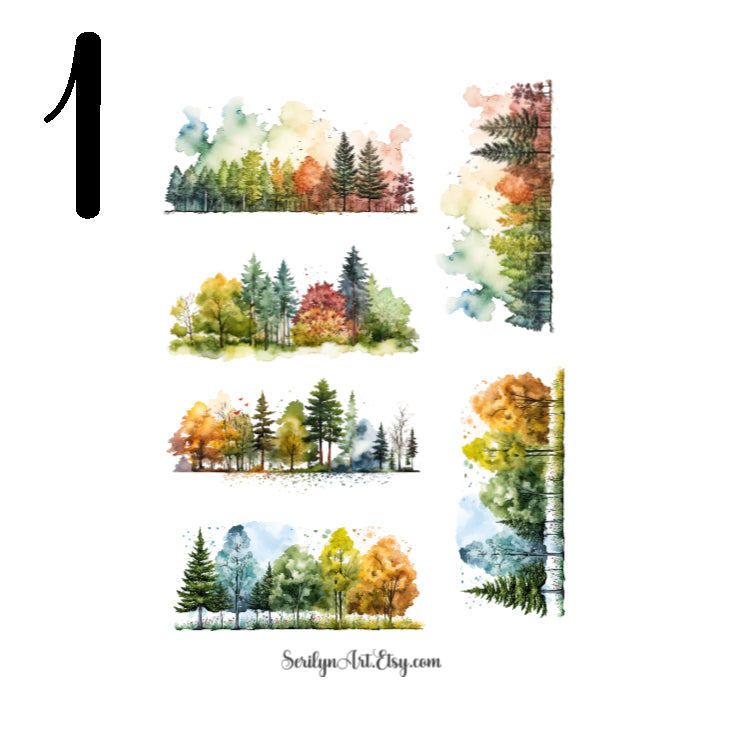Fall Trees Sticker Sheet