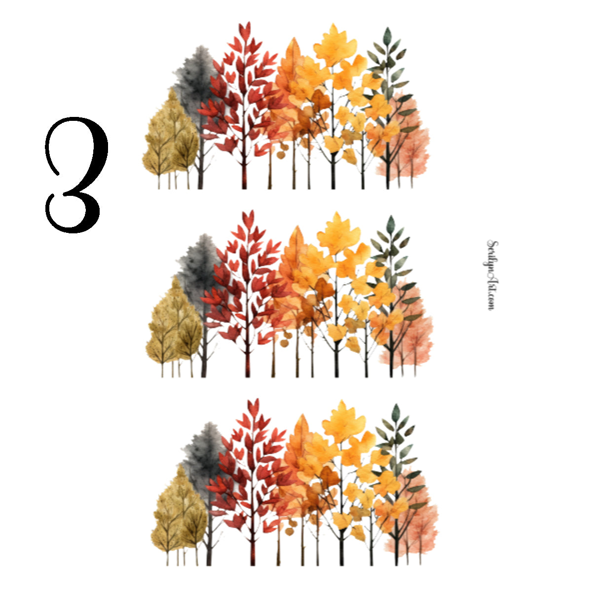 Fall Trees Sticker Sheet