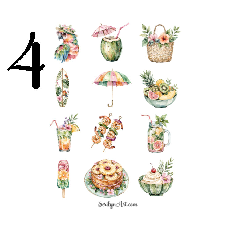 Tropical Sticker Sheet