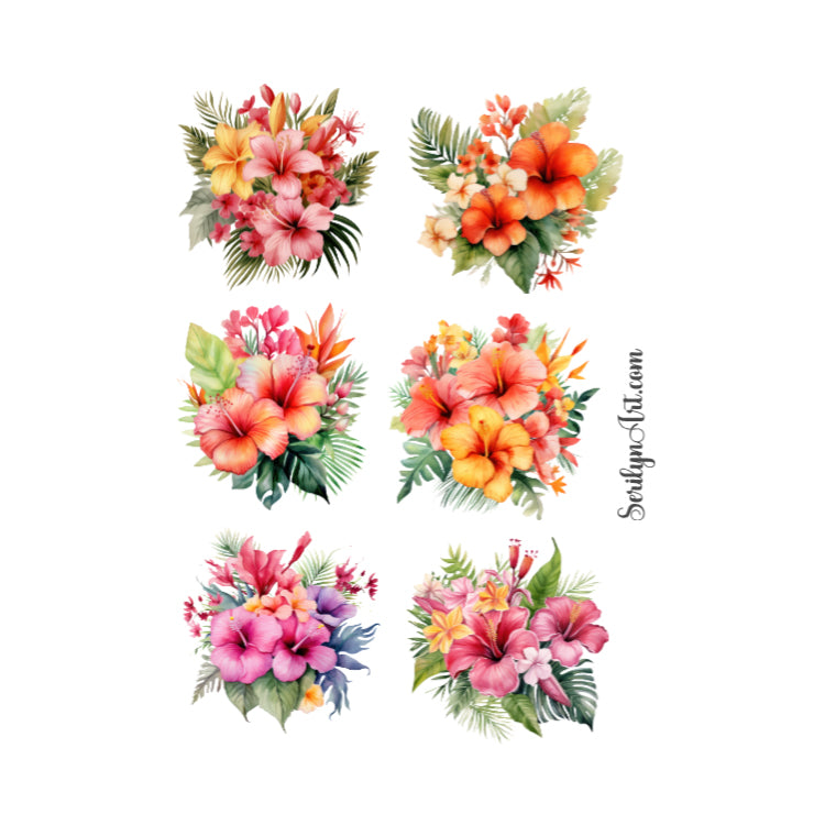 Tropical Florals Sticker Sheet