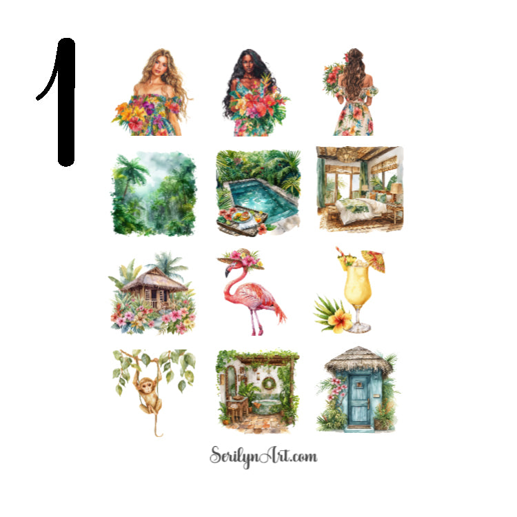 Tropical Heat Sticker Sheet