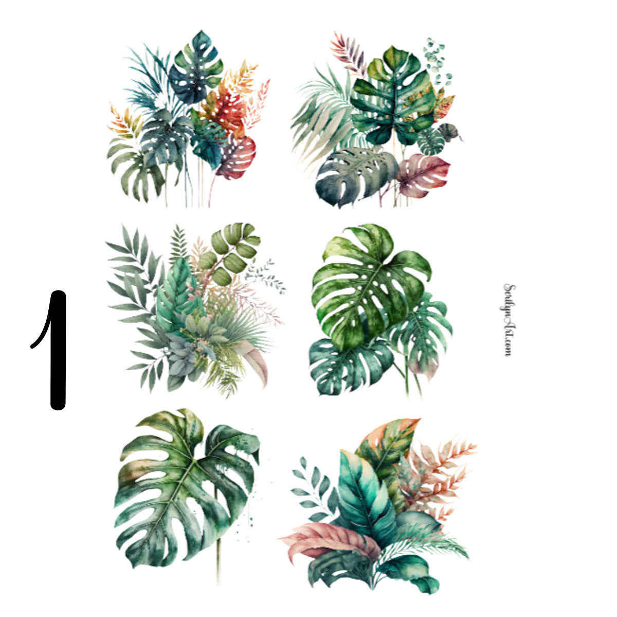 Tropical Leaves Sticker Sheet