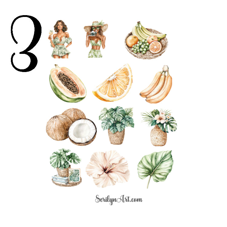 Tropical Vibes Sticker Sheet