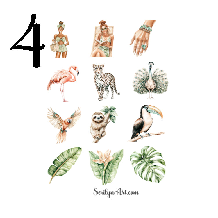 Tropical Vibes Sticker Sheet