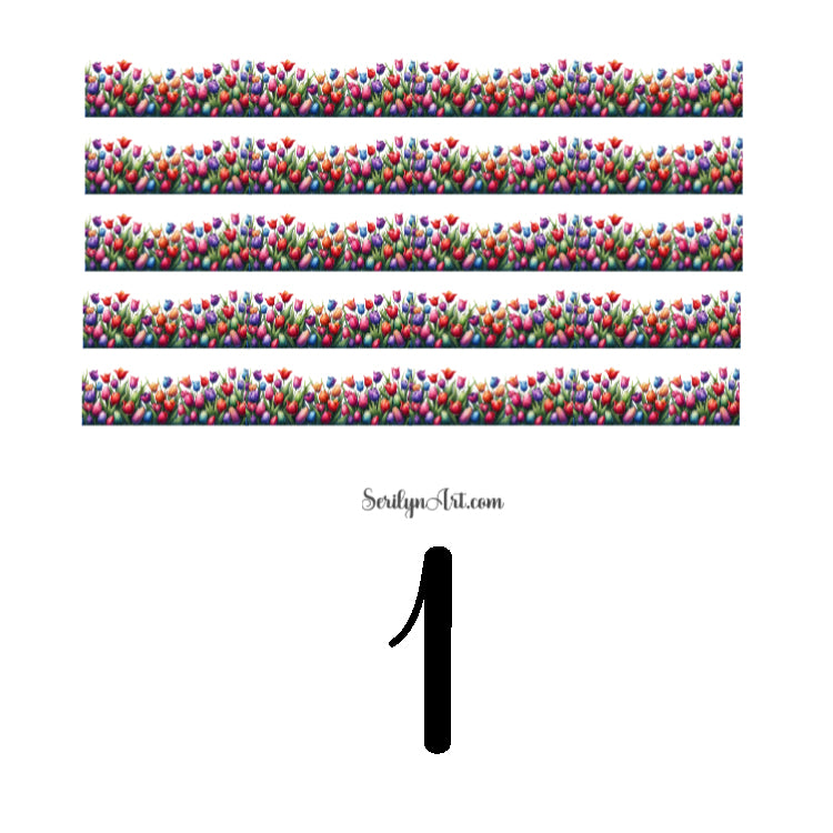 Tulip Borders Sticker Sheet