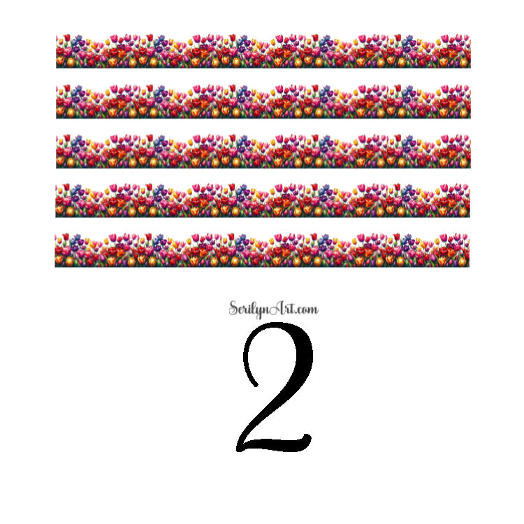 Tulip Borders Sticker Sheet