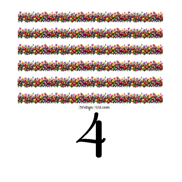 Tulip Borders Sticker Sheet