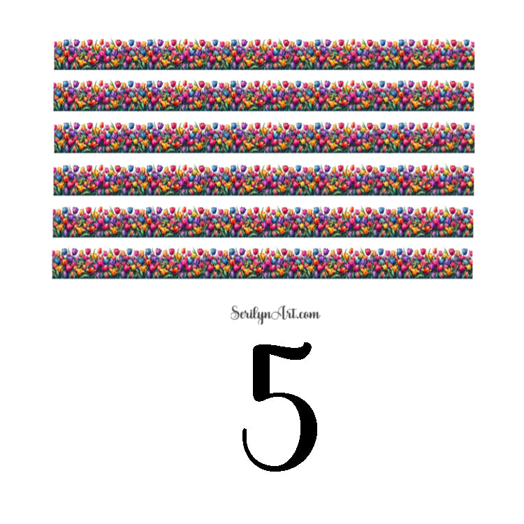 Tulip Borders Sticker Sheet