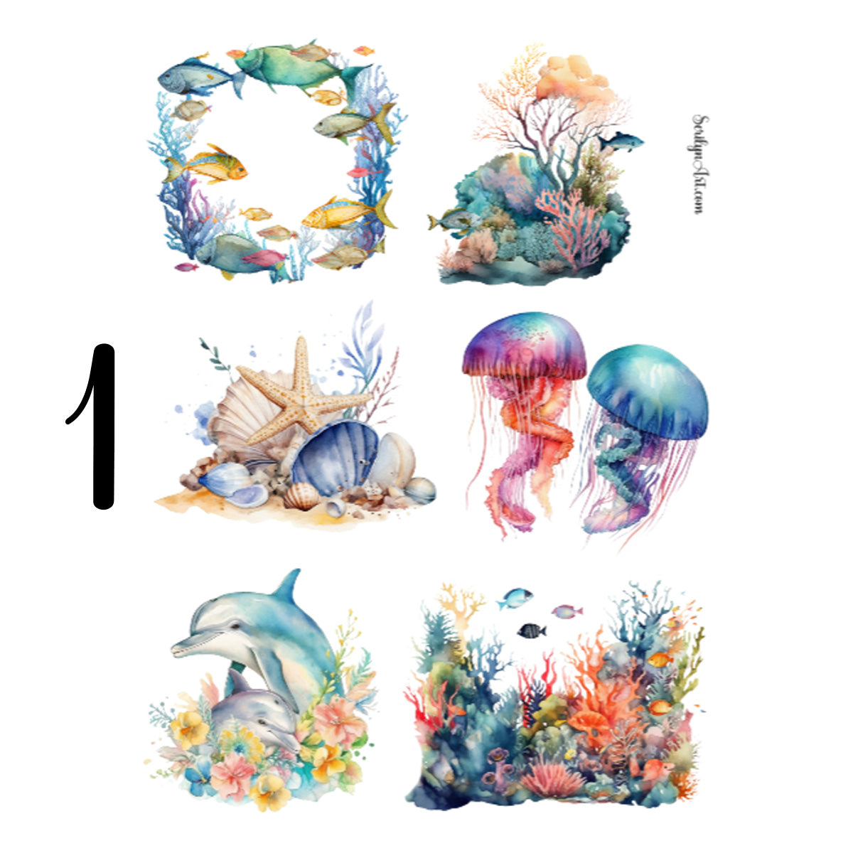 Undersea Life Sticker Sheet