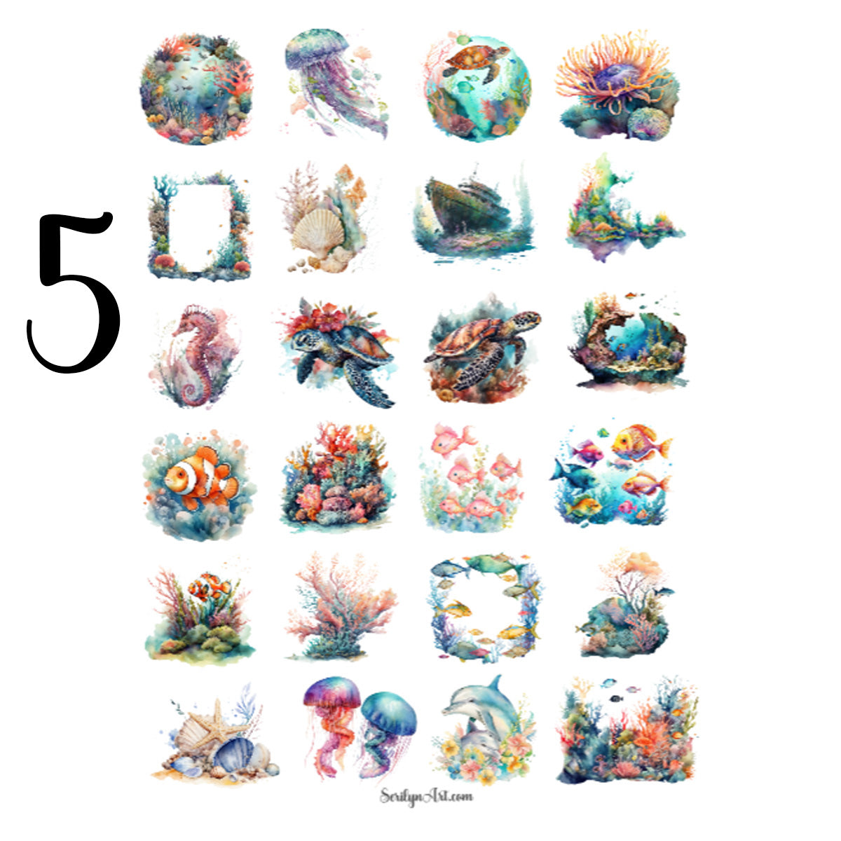 Undersea Life Sticker Sheet