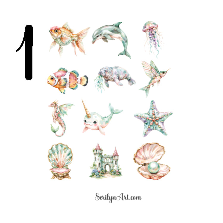 Underwater Fantasy Sticker Sheet