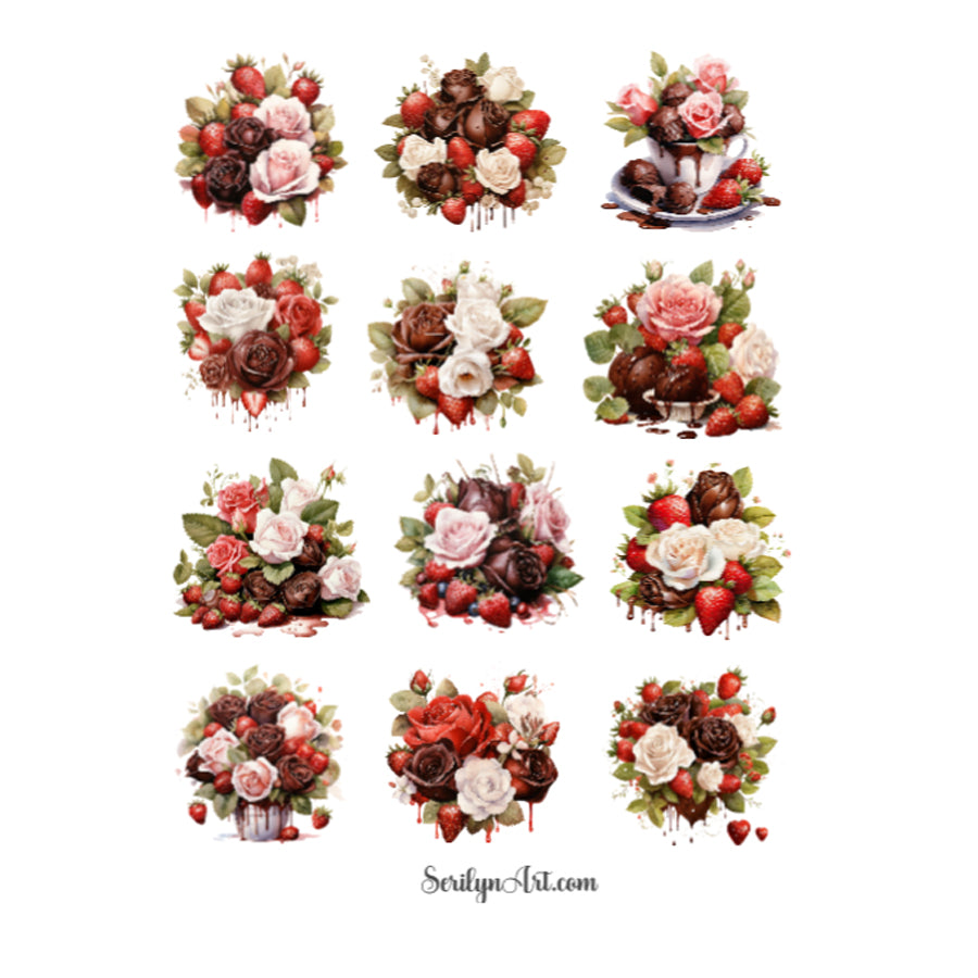 Valentine Arrangement Sticker Sheet