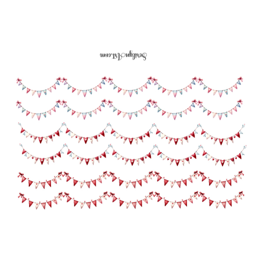 Valentine Buntings Sticker Sheet