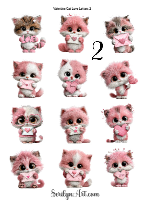 Valentine Cat Love Letters