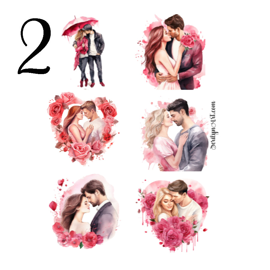Valentine Couples Sticker Sheet