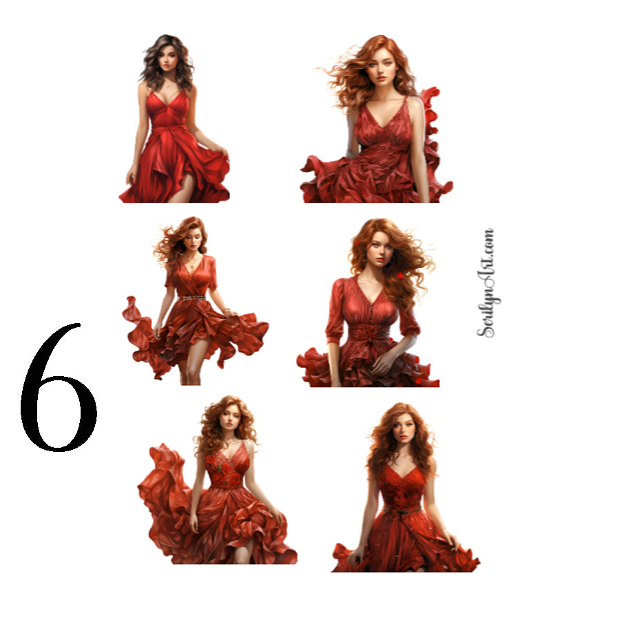 Valentines Girls Sticker Sheet