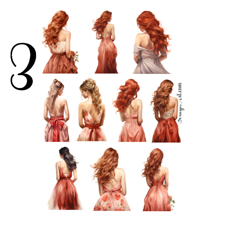 Valentine Womens Backs Sticker Sheet