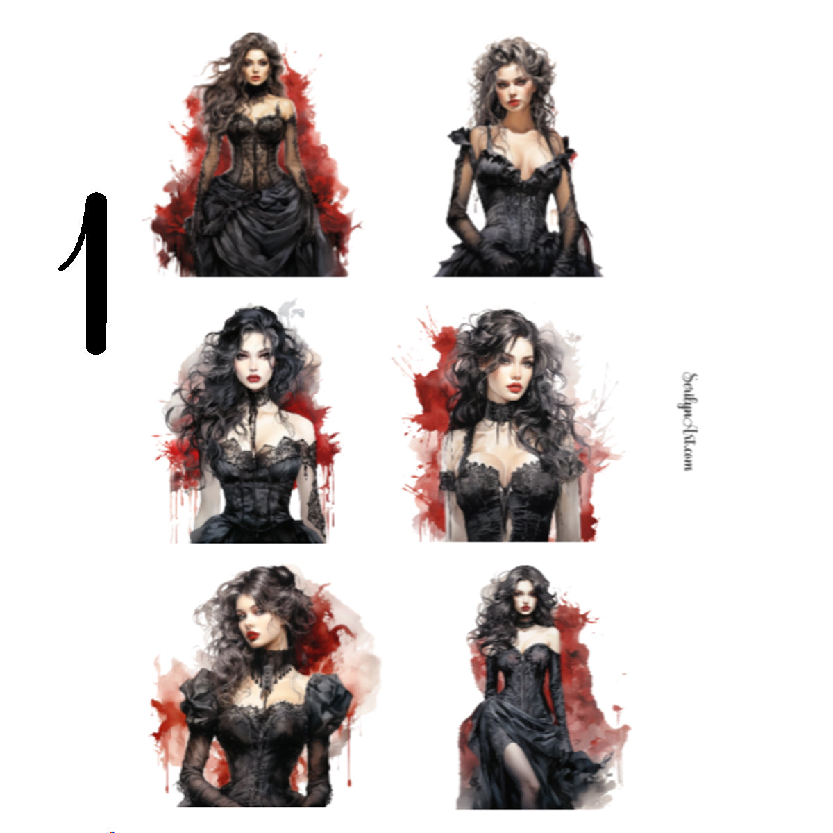 Vampire Woman Sticker Sheet