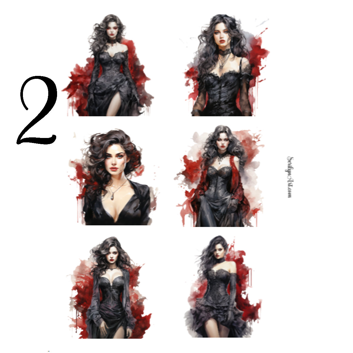 Vampire Woman Sticker Sheet