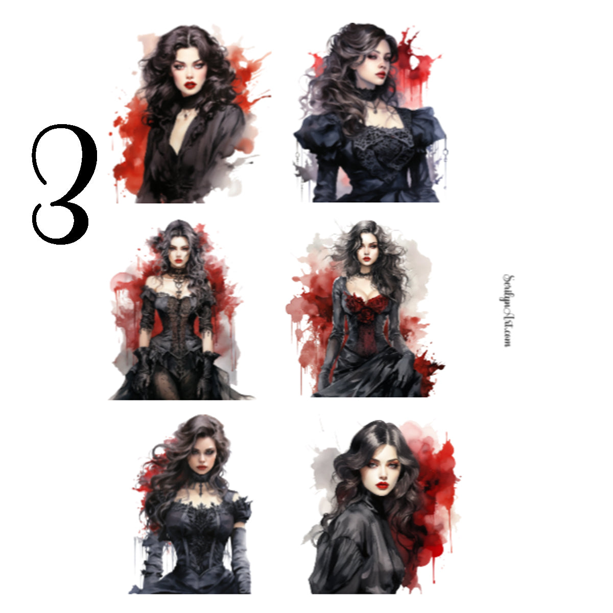 Vampire Woman Sticker Sheet