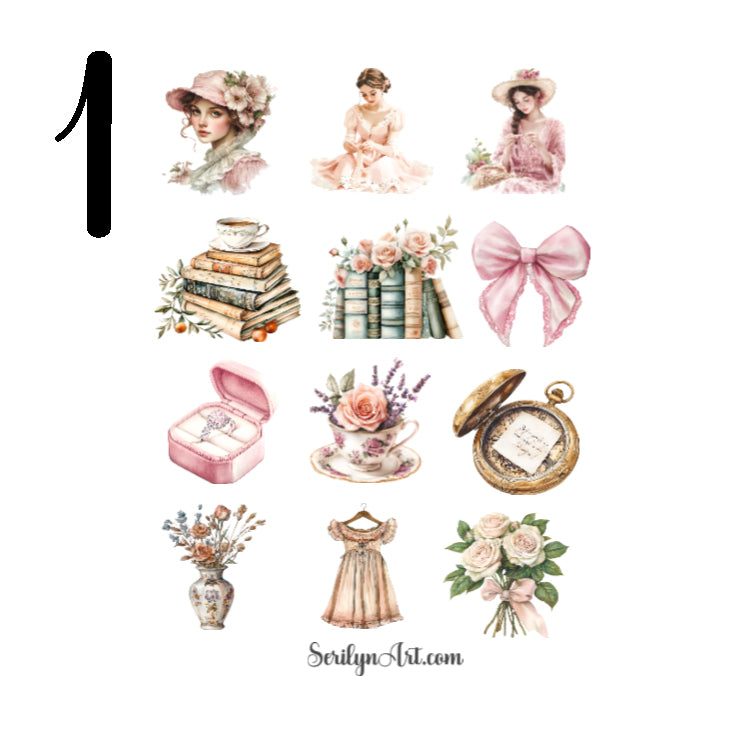 Victorian Love Letters Sticker Sheet