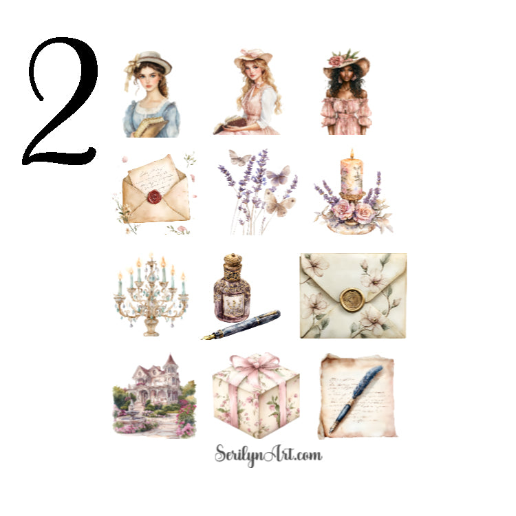 Victorian Love Letters Sticker Sheet