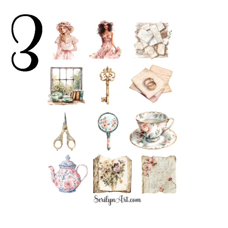 Victorian Love Letters Sticker Sheet