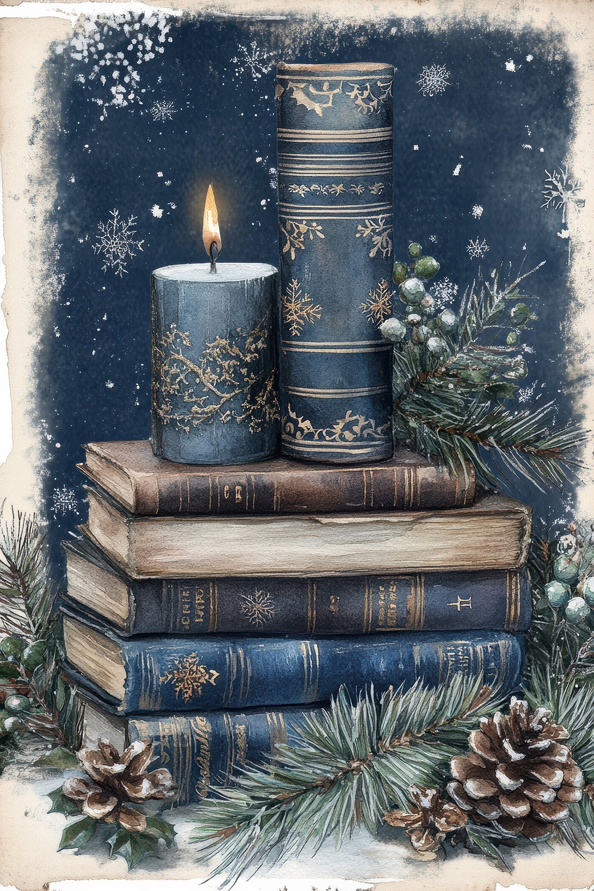 Vintage Blue Christmas 1 Dashboards