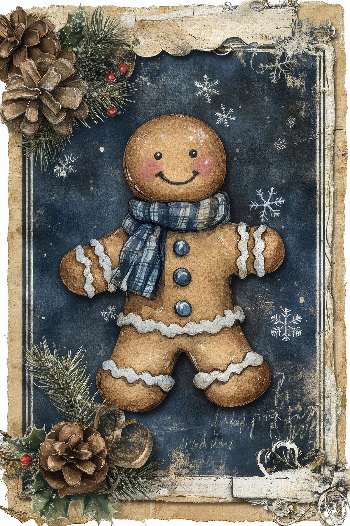 Vintage Blue Christmas 1 Dashboards