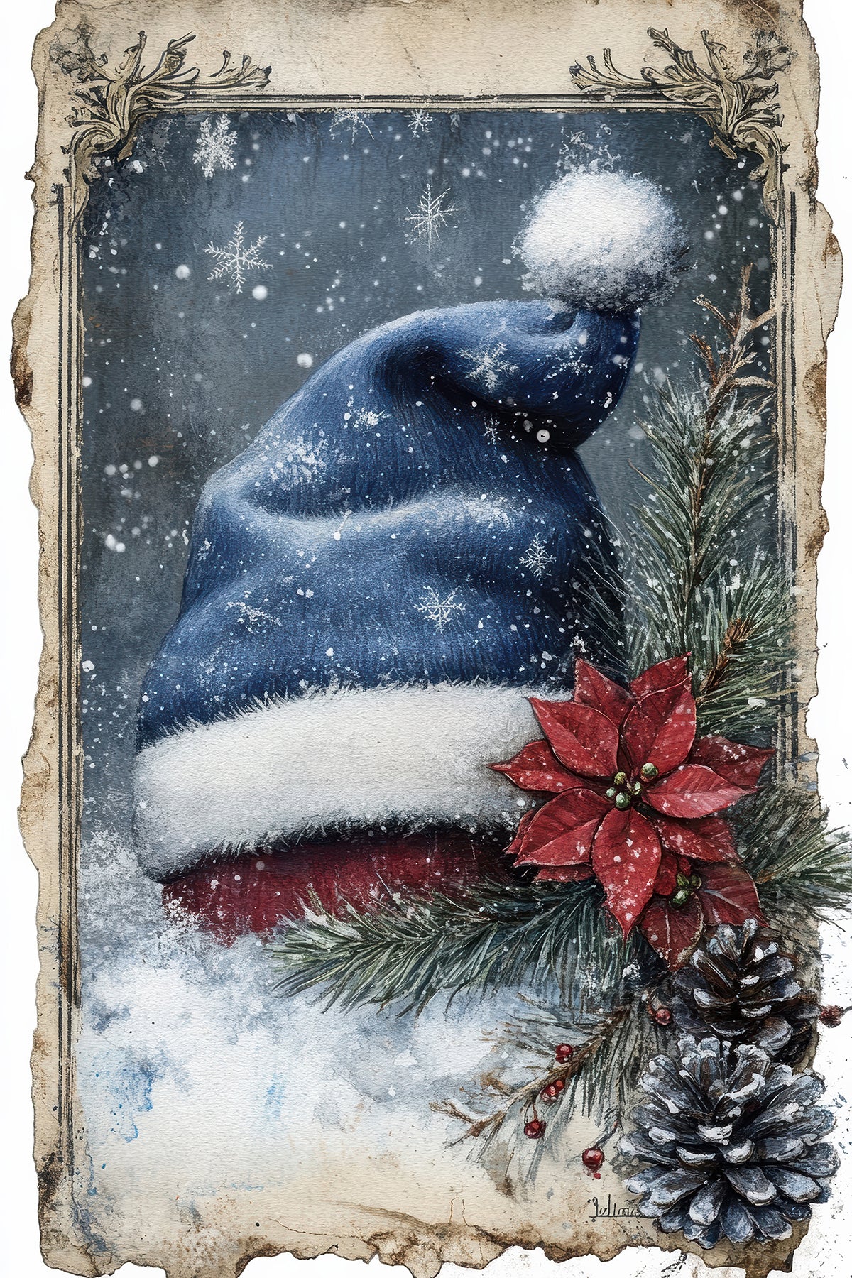 Vintage Blue Christmas 1 Dashboards