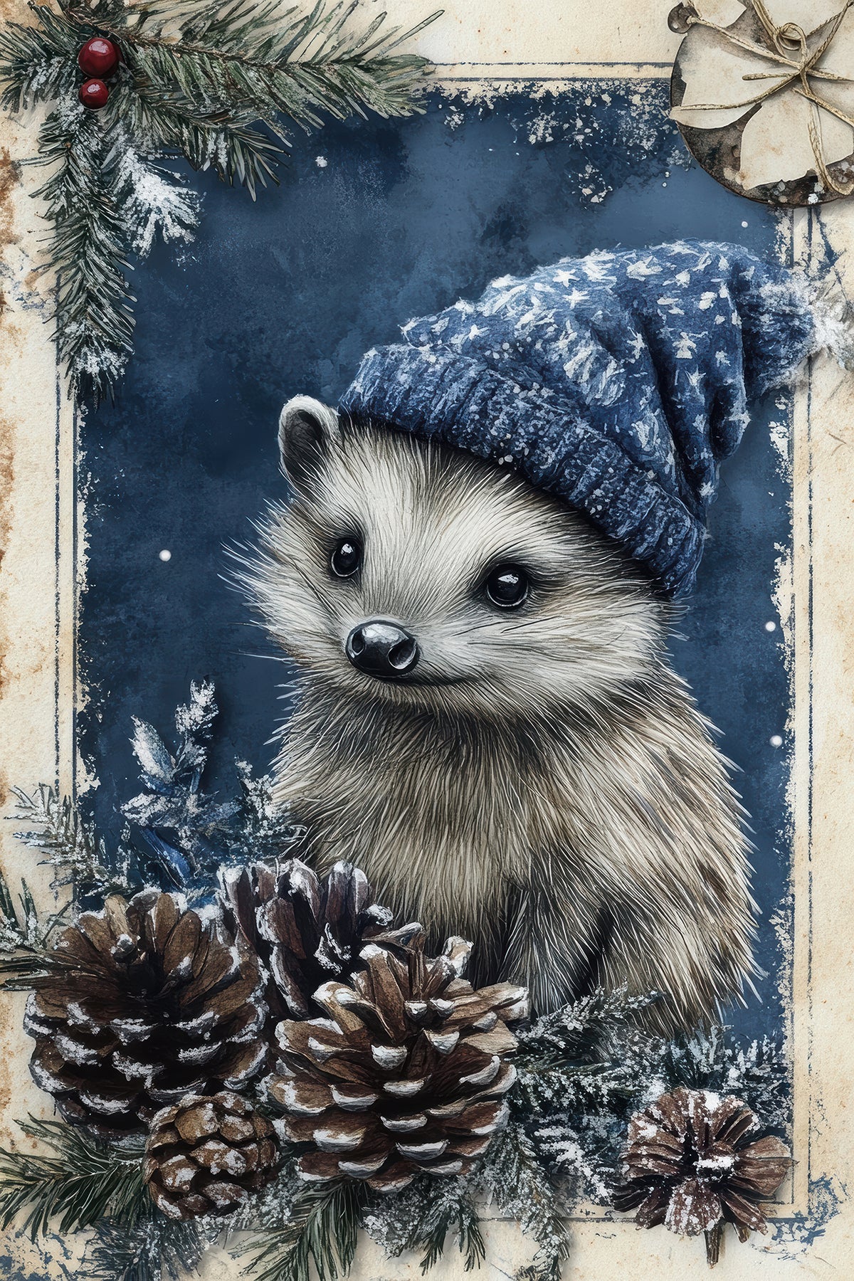 Vintage Blue Christmas 2 Dashboards