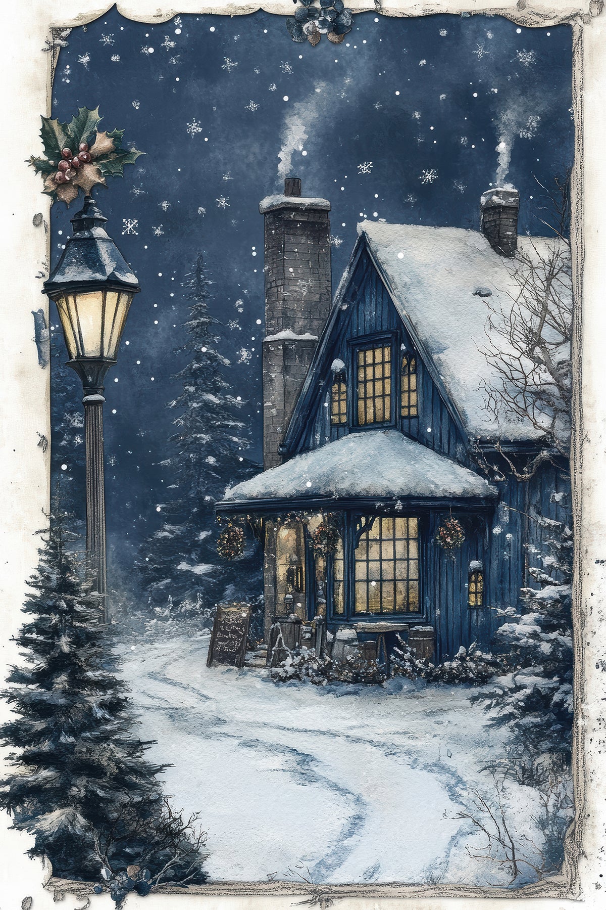 Vintage Blue Christmas 1 Dashboards