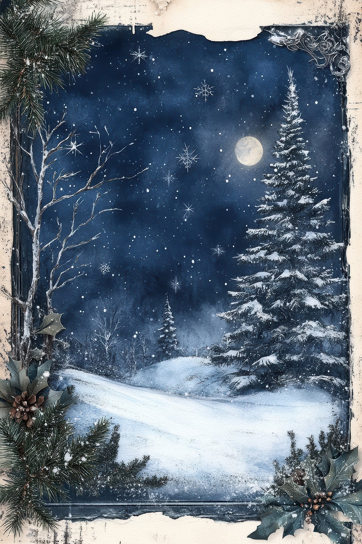 Vintage Blue Christmas 1 Dashboards