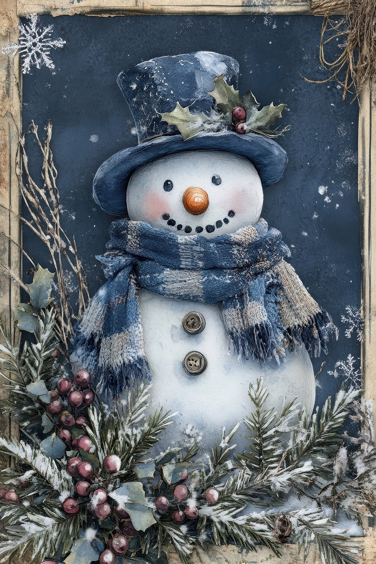 Vintage Blue Christmas 1 Dashboards