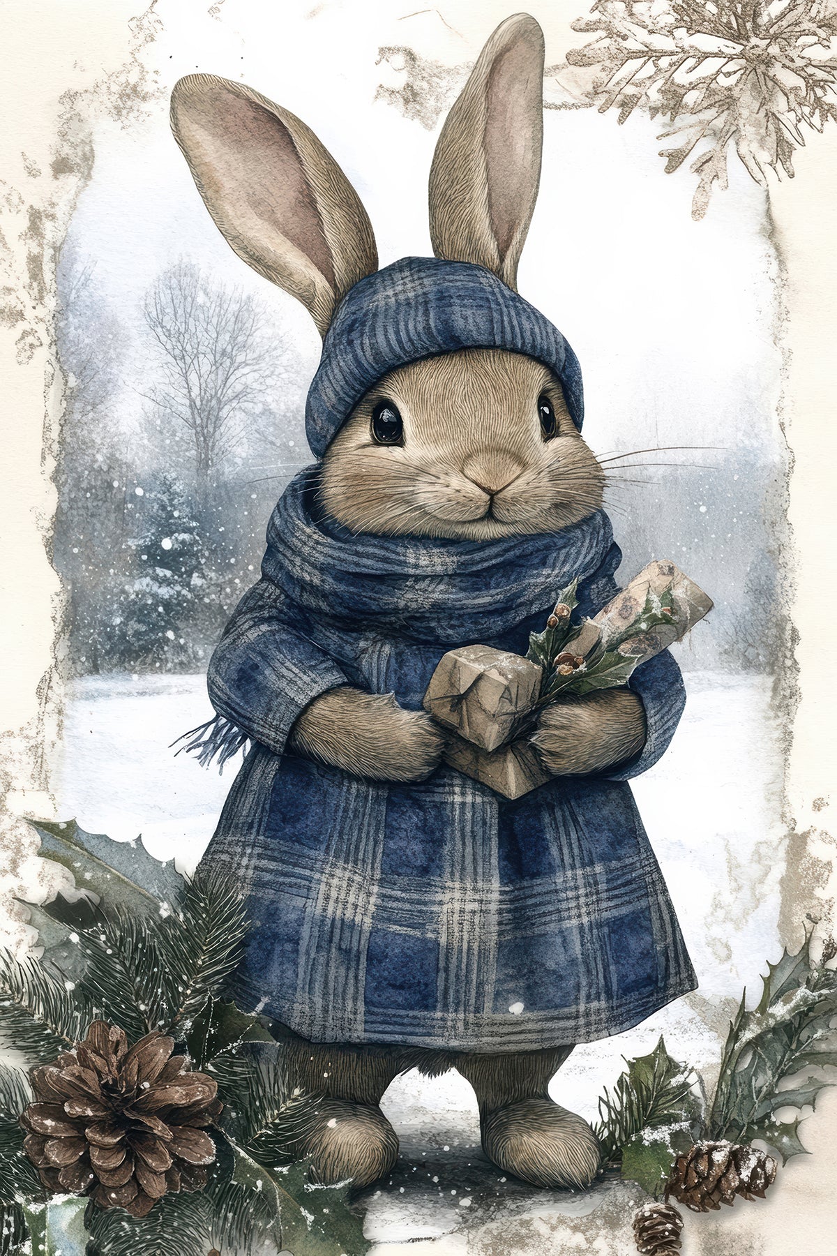 Vintage Blue Christmas 2 Dashboards