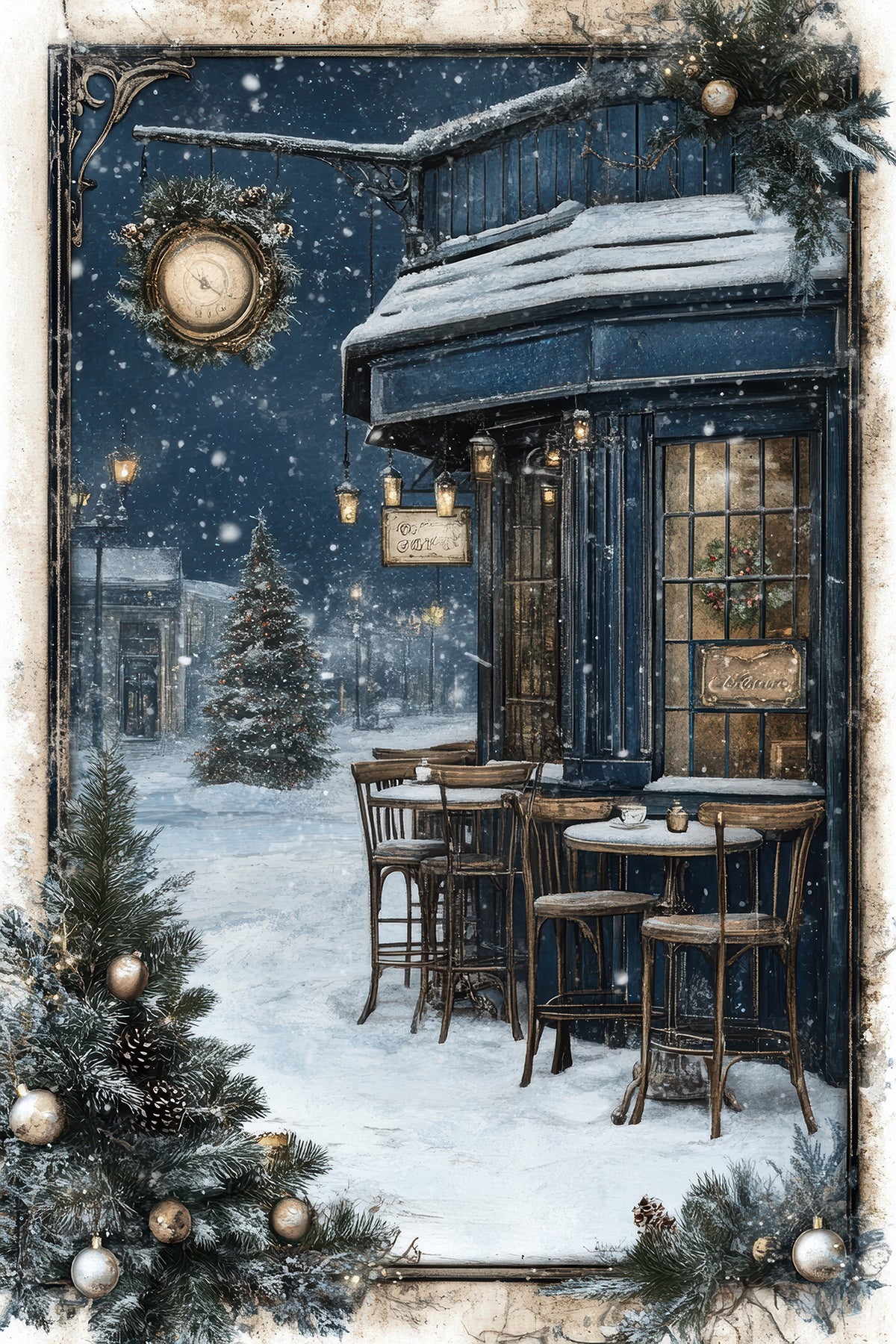 Vintage Blue Christmas 1 Dashboards