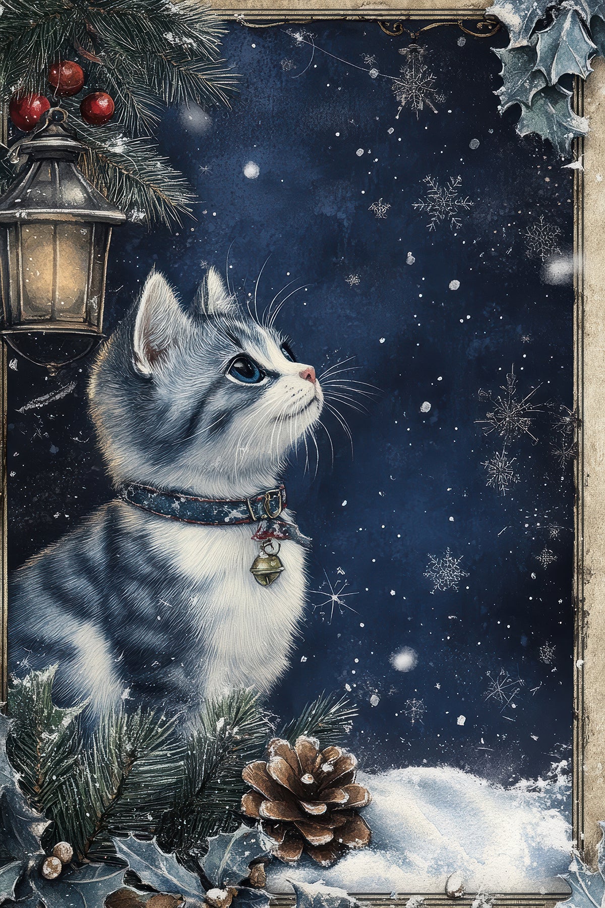 Vintage Blue Christmas 2 Dashboards